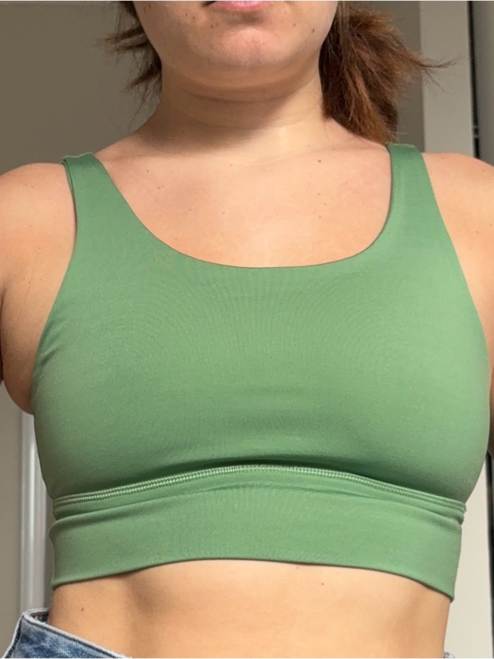 Green Aerie longline sports bra